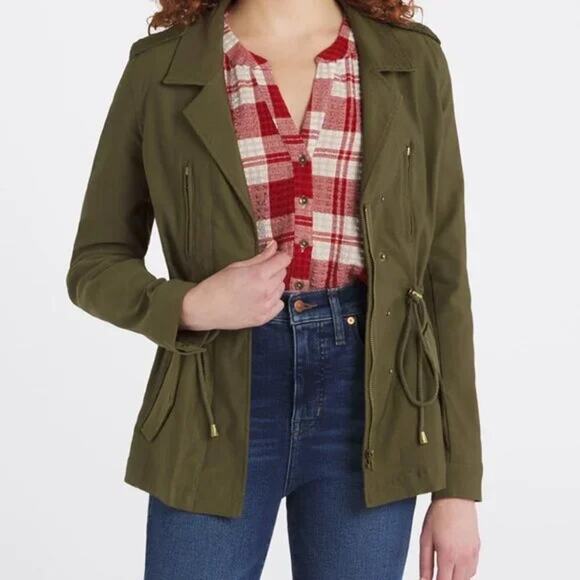 Eden Society | Olive Green Drawstring Utility Jacket - Picture 1 of 8